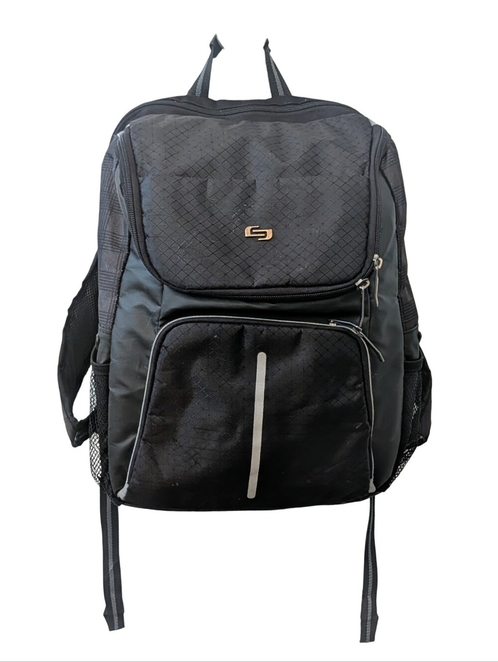 Solo New York Active Backpack Tech Friendly Padded Water Resistant Black Unisex